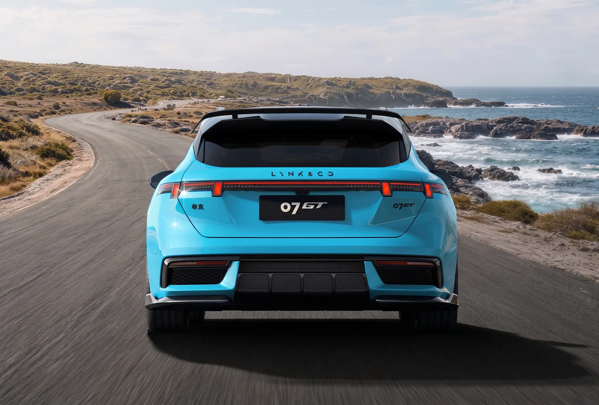 Аэродинамическая корма Lynk & Co 07 GT со спойлером